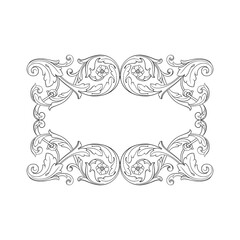 Classical baroque vector of vintage element for design. Decorative design element filigree calligraphy vector. You can use for wedding decoration of greeting card and laser cutting.