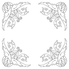 Classical baroque vector of vintage element for design. Decorative design element filigree calligraphy vector. You can use for wedding decoration of greeting card and laser cutting.