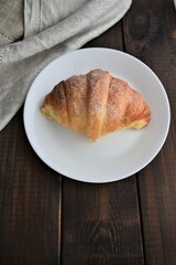 french croissant on a plate