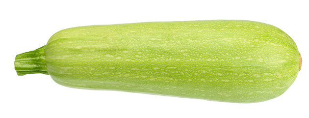 One zucchini isolated on white background