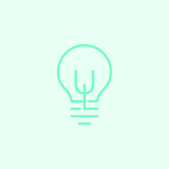 Light bulbs logo vector, in the form of lines