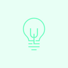 Light bulbs logo vector, in the form of lines