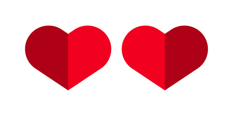 Heart love romance or valentine's day red vector icon