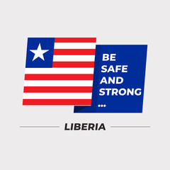 National flag icon with encouraging message isolated on light grey background : Vector Illustration