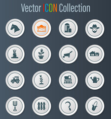 Agricultural icons set