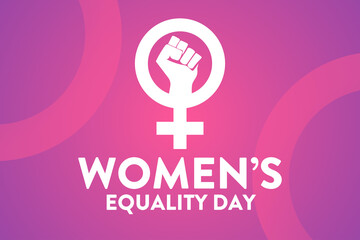Women's Equality Day. August 26. Holiday concept. Template for background, banner, card, poster with text inscription. Vector EPS10 illustration.