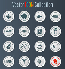 Barbecue icons set