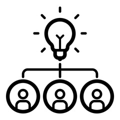 People Group Idea Flat Icon Isolated On White Background
