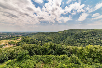 Fototapeta na wymiar Panorama of Mount Fruska Gora in Vojvodina, Serbia.