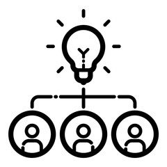 People Group Idea Flat Icon Isolated On White Background