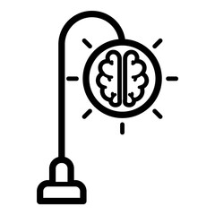 Mind Idea Flat Icon Isolated On White Background