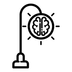 Mind Idea Flat Icon Isolated On White Background