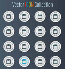 calendar icon set