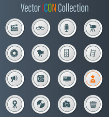 Cinema icons set