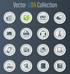 Communication icons set