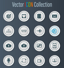 Communication icons set