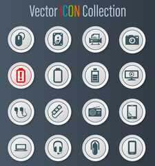 Devices icons set