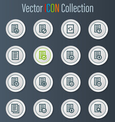 Documents icons set
