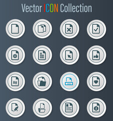 Documents icons set