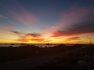 sunset in the mountains