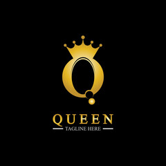 Fototapeta premium Letter Q Queen Logo Design Inspiration For Business And Company.