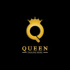 Fototapeta premium Letter Q Queen Logo Design Inspiration For Business And Company.