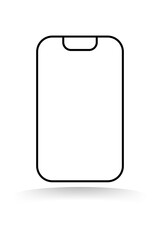 Smartphone with shadow icon