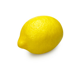 Full lemon isolated on white background with clipping path.