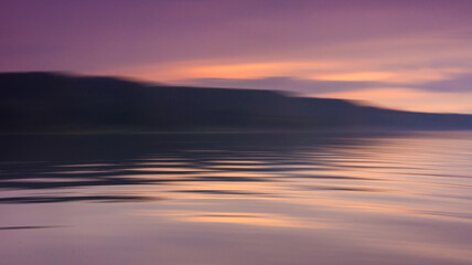 sunset over the lake