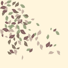 Leaves. Throw autumn leaves. Unusual abstract texture. Vector eps 10.