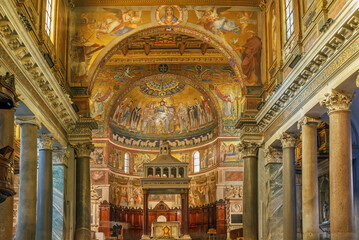 Obraz premium Santa Maria in Trastevere, Rome, Italy