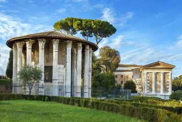 Fototapeta na wymiar Temple of Hercules Victor, Rome, Italy