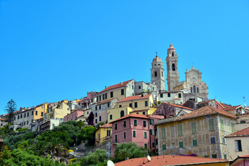 glimpse of cervo Ligurian village in the province of imperia Italy