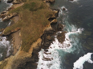 Aerial view in the coast of Galicia.Spain. Drone Photo