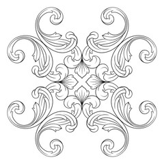 Classical baroque vector of vintage element for design. Decorative design element filigree calligraphy vector. You can use for wedding decoration of greeting card and laser cutting.