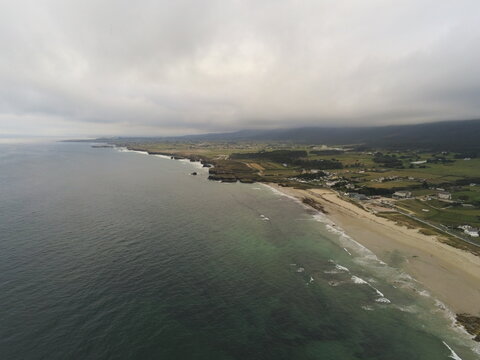 Aerial view in the coast of Galicia.Spain. Drone Photo