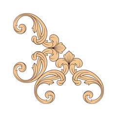 Classical baroque vector of vintage element for design. Decorative design element filigree calligraphy vector. You can use for wedding decoration of greeting card and laser cutting.
