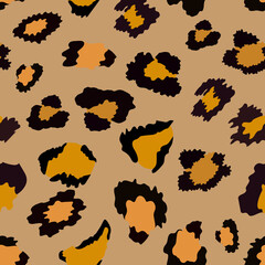 Vector Seamless pattern of leopard skin, Wild Animals pattern for textile or wall paper