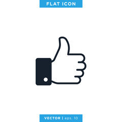 Thumbs Up Icon Vector Design Template.