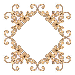 Classical baroque vector of vintage element for design. Decorative design element filigree calligraphy vector. You can use for wedding decoration of greeting card and laser cutting.
