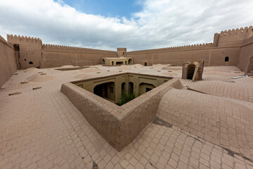 Remains of Rayen Castle in Iran