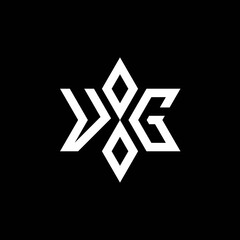 Obraz premium VG monogram logo with star shape and luxury style