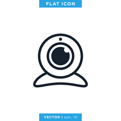 Webcam Icon Vector Design Template.