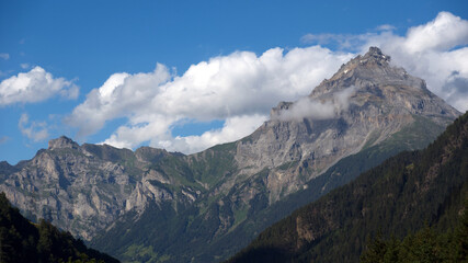 panorama of the alps. Personico, Municipality in Switzerland.