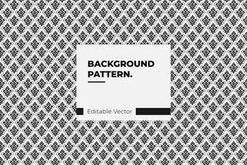 pattern background Paisley or Damask black Floral Seamless Pattern, Vector Ornament