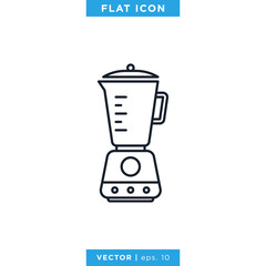 Blender Icon Vector Design Template. Linear Style, Editable Stroke