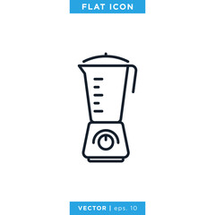 Blender Icon Vector Design Template. Linear Style, Editable Stroke