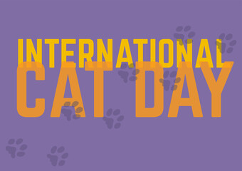 International cat day vector illustration