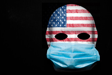 image of mask dark background