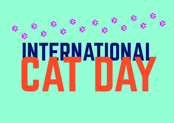 Fototapeta na wymiar International cat day vector illustration